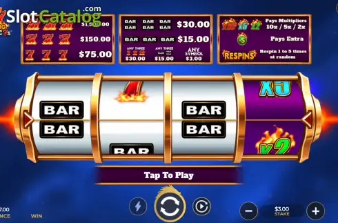 Скрин2. Burning Triple 7s слот
