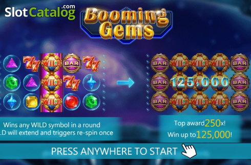 Скрин2. Booming Gems слот