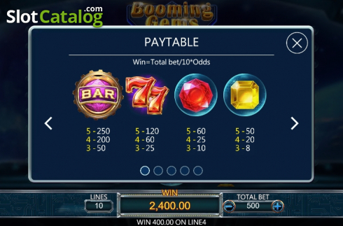 Скрин7. Booming Gems слот