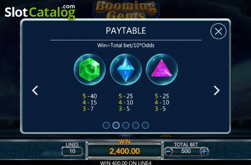 Скрин8. Booming Gems слот