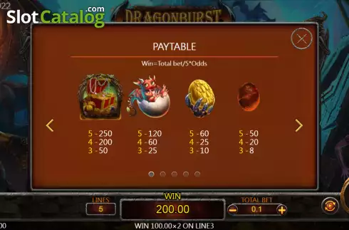 Скрин6. Dragonburst слот