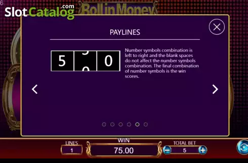 Скрин9. Roll in Money слот