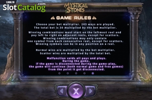Скрин9. Mystical Stones слот