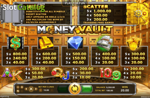 Скрин5. Money Vault слот