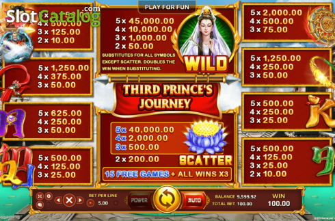 Скрин5. Third Prince's Journey слот