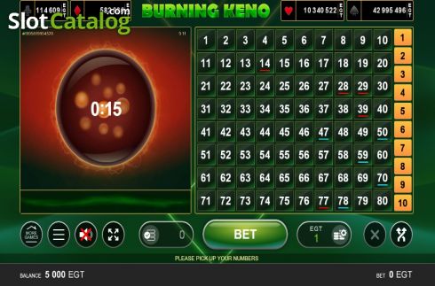 Скрин2. Burning Keno слот