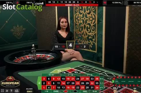 Скрин6. Live European Roulette (Amusnet) слот