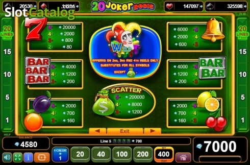 Скрин4. 20 Joker Reels слот