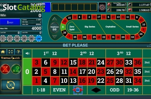 Скрин3. Virtual Roulette (Amusnet) слот