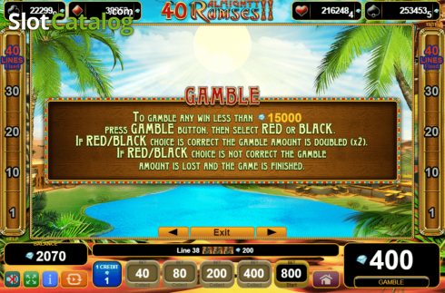 Скрин7. 40 Almighty Ramses II слот