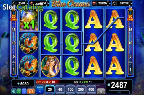 Скрин9. Blue Oceans слот