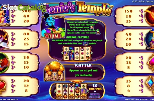 Скрин3. Genie's Temple слот