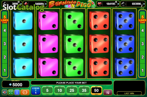 Скрин2. Burning Dice (Amusnet) слот