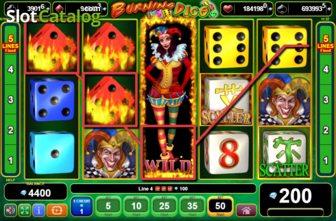 Скрин4. Burning Dice (Amusnet) слот