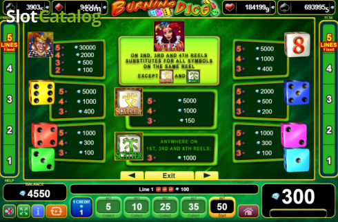 Скрин7. Burning Dice (Amusnet) слот