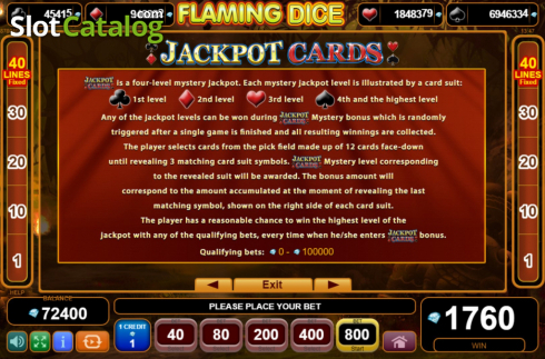 Скрин9. Flaming Dice слот