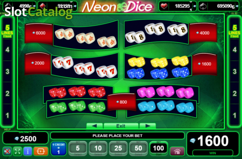 Скрин6. Neon Dice (Amusnet) слот