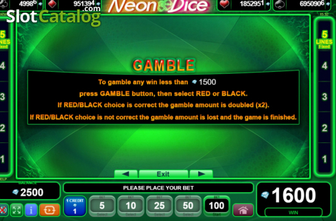 Скрин7. Neon Dice (Amusnet) слот
