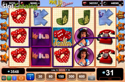 Скрин3. Pin Up Queens (Amusnet) слот