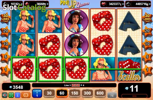 Скрин4. Pin Up Queens (Amusnet) слот