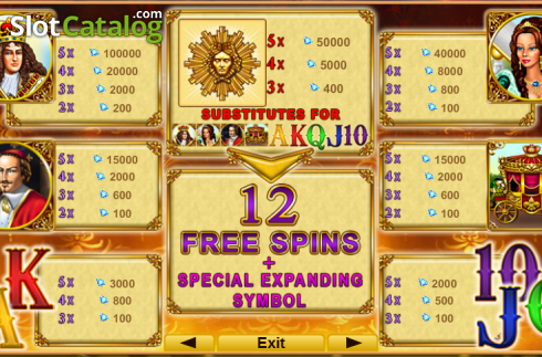 Скрин3. Versailles Gold (Amusnet) слот
