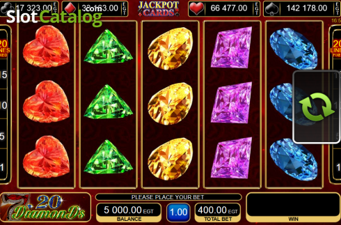 Скрин6. 20 Diamonds слот