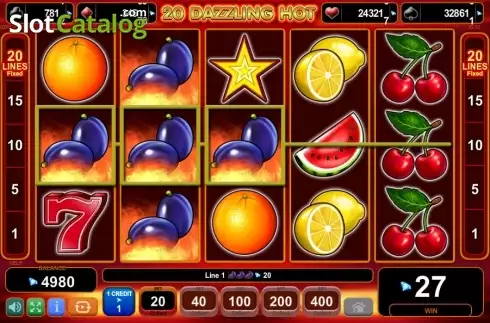 Скрин3. 20 Dazzling Hot (Amusnet) слот