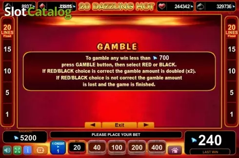 Скрин6. 20 Dazzling Hot (Amusnet) слот