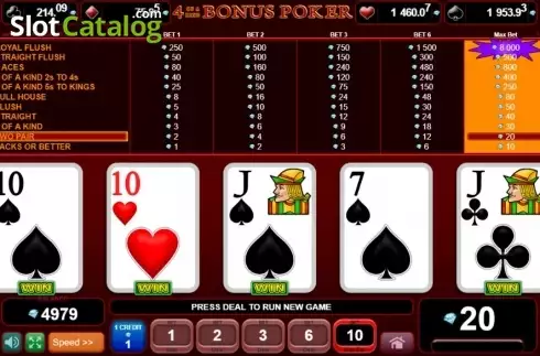 Скрин3. 4 of a kind Bonus Poker (Amusnet) слот