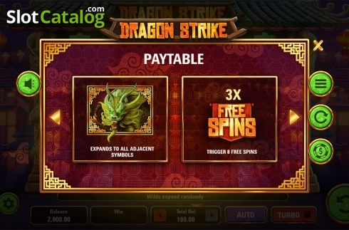Скрин9. Dragon Strike слот