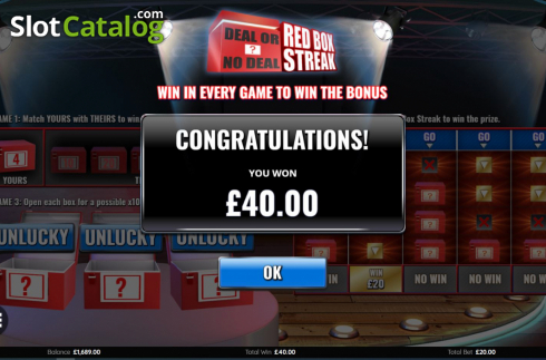 Скрин5. Deal or No Deal Red Box Streak слот