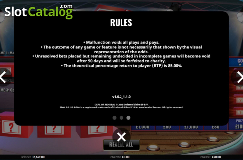 Скрин7. Deal or No Deal Red Box Streak слот
