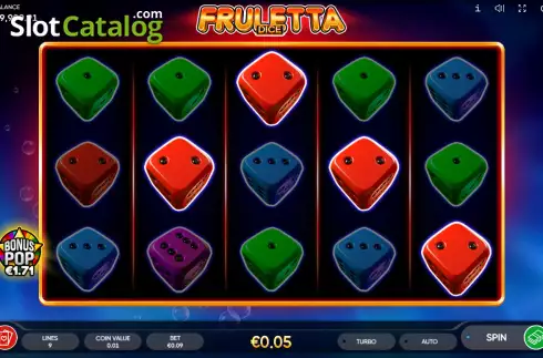 Скрин3. Fruletta Dice слот