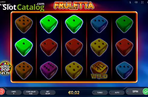 Скрин4. Fruletta Dice слот