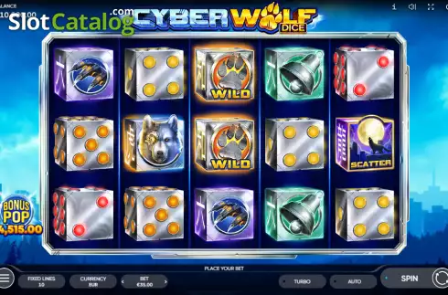 Скрин2. Cyber Wolf Dice слот