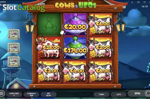 Скрин9. Cows & UFOs слот