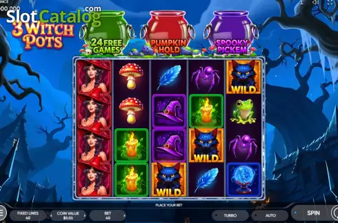 Скрин2. 3 Witch Pots слот