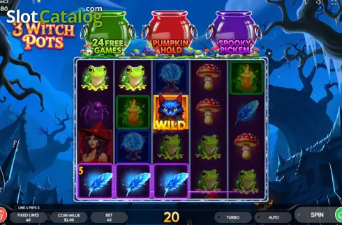Скрин3. 3 Witch Pots слот