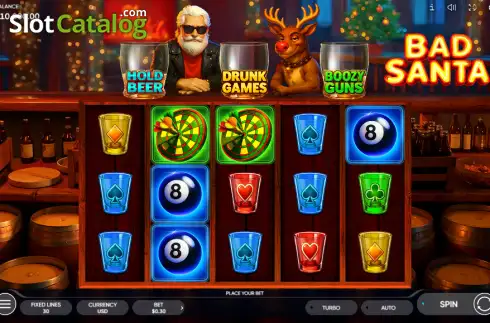 Скрин2. Bad Santa (Endorphina) слот