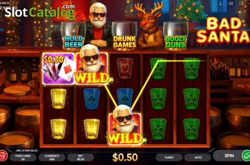 Скрин3. Bad Santa (Endorphina) слот