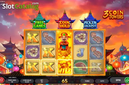 Скрин3. 3 Coin Towers слот