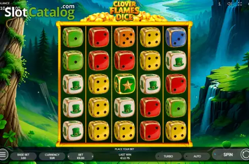 Скрин2. Clover Flames Dice слот
