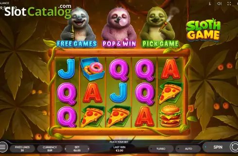 Скрин2. Sloth Game слот