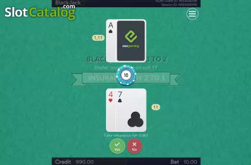Скрин4. BlackJack (Esa Gaming) слот