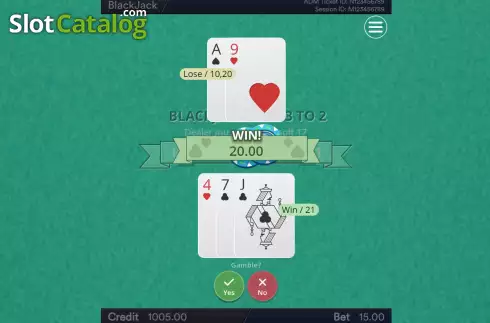 Скрин7. BlackJack (Esa Gaming) слот