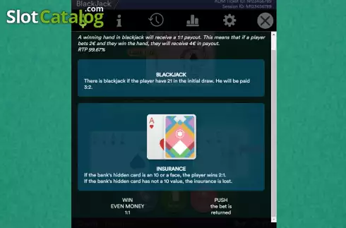 Скрин9. BlackJack (Esa Gaming) слот