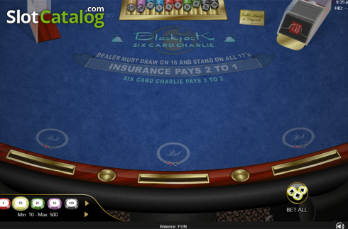 Скрин3. Six Card Charlie Blackjack (Espresso Games) слот
