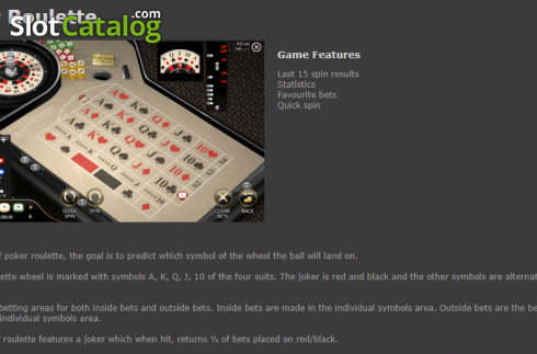 Скрин5. Poker Roulette (Espresso Games) слот