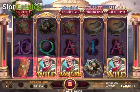 Скрин3. Ancient Rome Deluxe слот