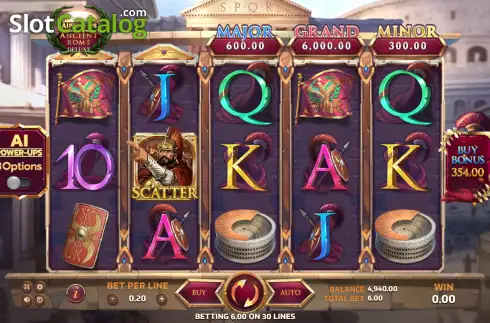 Скрин2. Ancient Rome Deluxe AI слот
